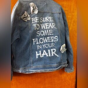 Custom Jean jacket for women. Size L/XL  it’s oversized